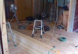 三重県菰野町Ｕ様邸　天井断熱材入れ、下地貼り工事